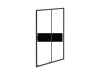 BESCO Drzwi prysznicowe przesuwne Zarya Black 100 DZB-100